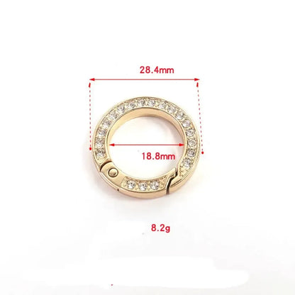 Crystal Rhinestone O Ring Gold