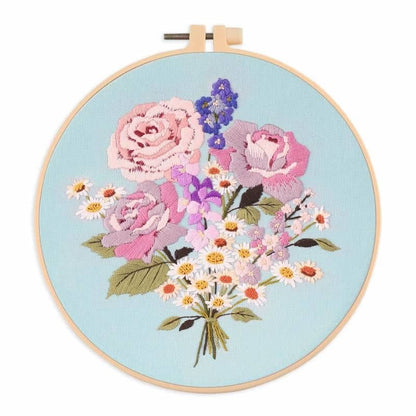 Flowers Pattern Embroidery Set- 130