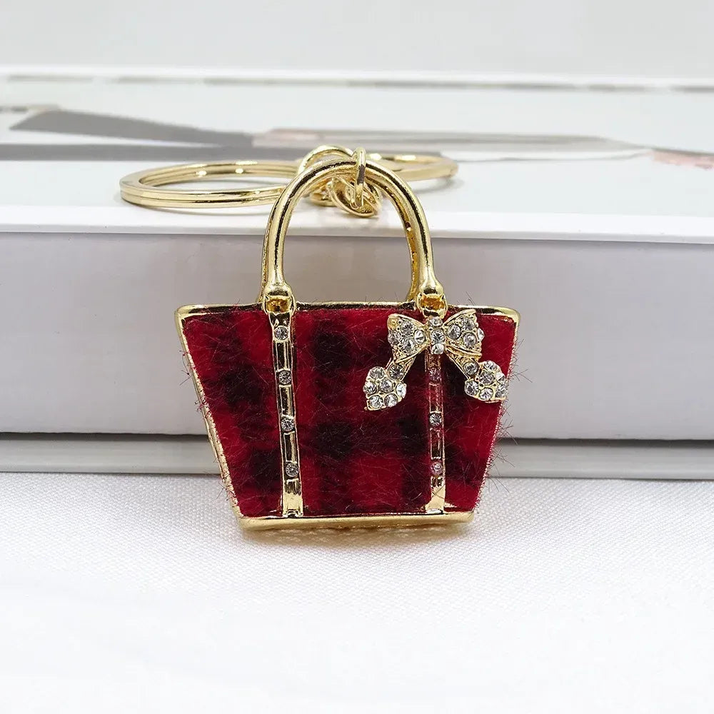 Keychain gold black -Red Square