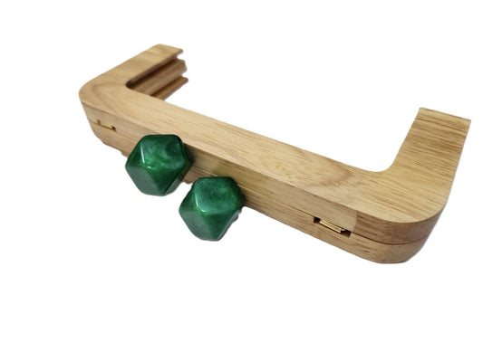 Wooden HANDLE Green-20 CM