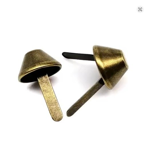10 Piece Metal Two-legged Button Bronze- 8 mm