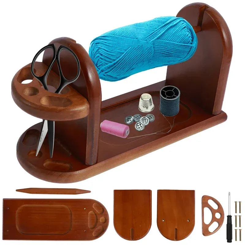 Wooden Yarn Holder Spinning Knitting Tool