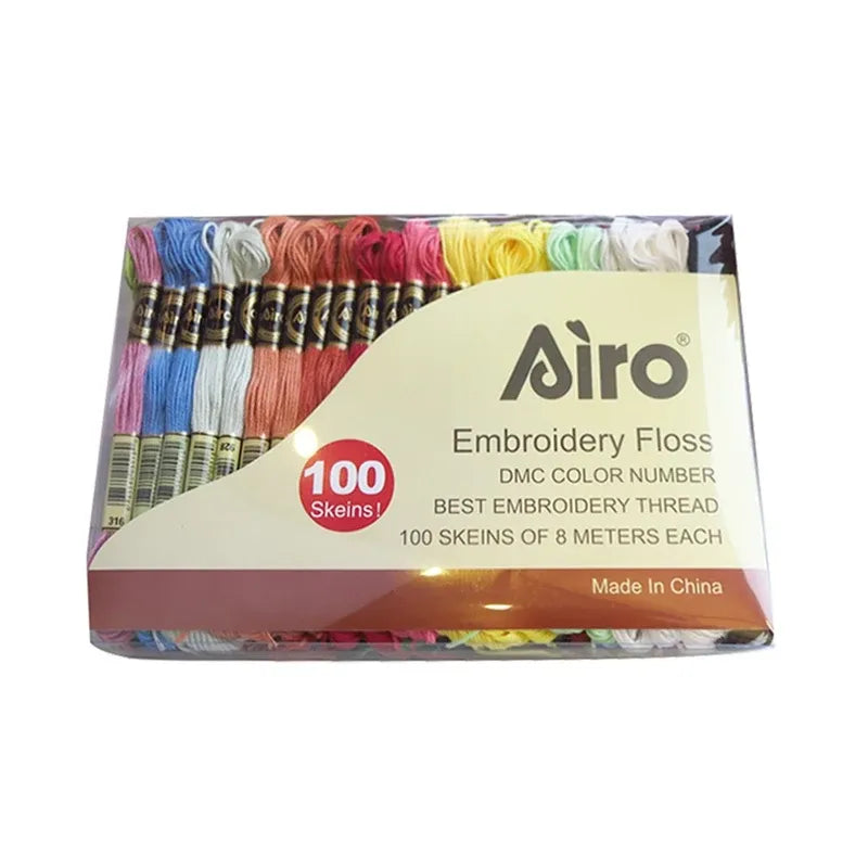 100 Pcs 50 Colors 8 Meters Embroidery Threads