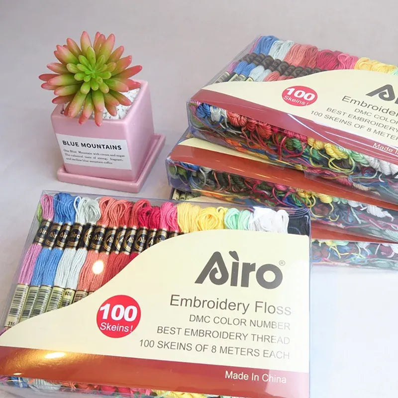 100 Pcs 50 Colors 8 Meters Embroidery Threads