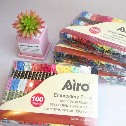 100 Pcs 50 Colors 8 Meters Embroidery Threads