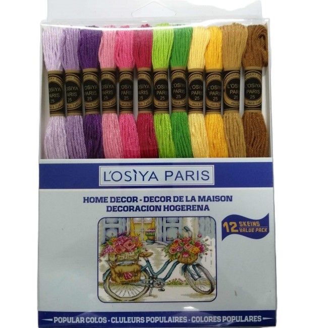 Cross Stitch Thread Set 12 Piece Set (Blue Box)