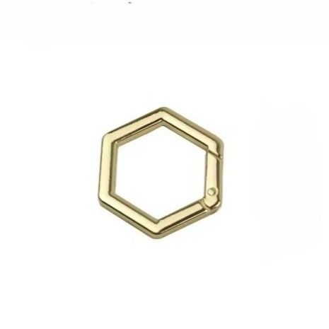Hexagonal Lock Gold- 2 CM