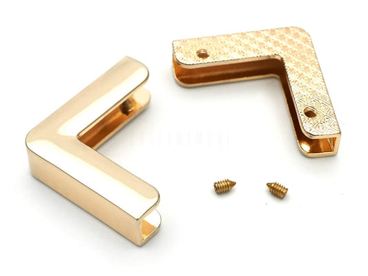 1 Pair Bag Corners Gold