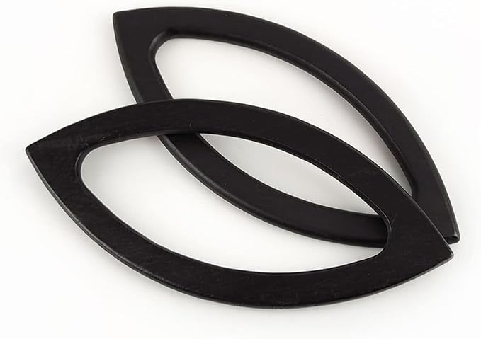 Eye Shape Wooden Handle- Black