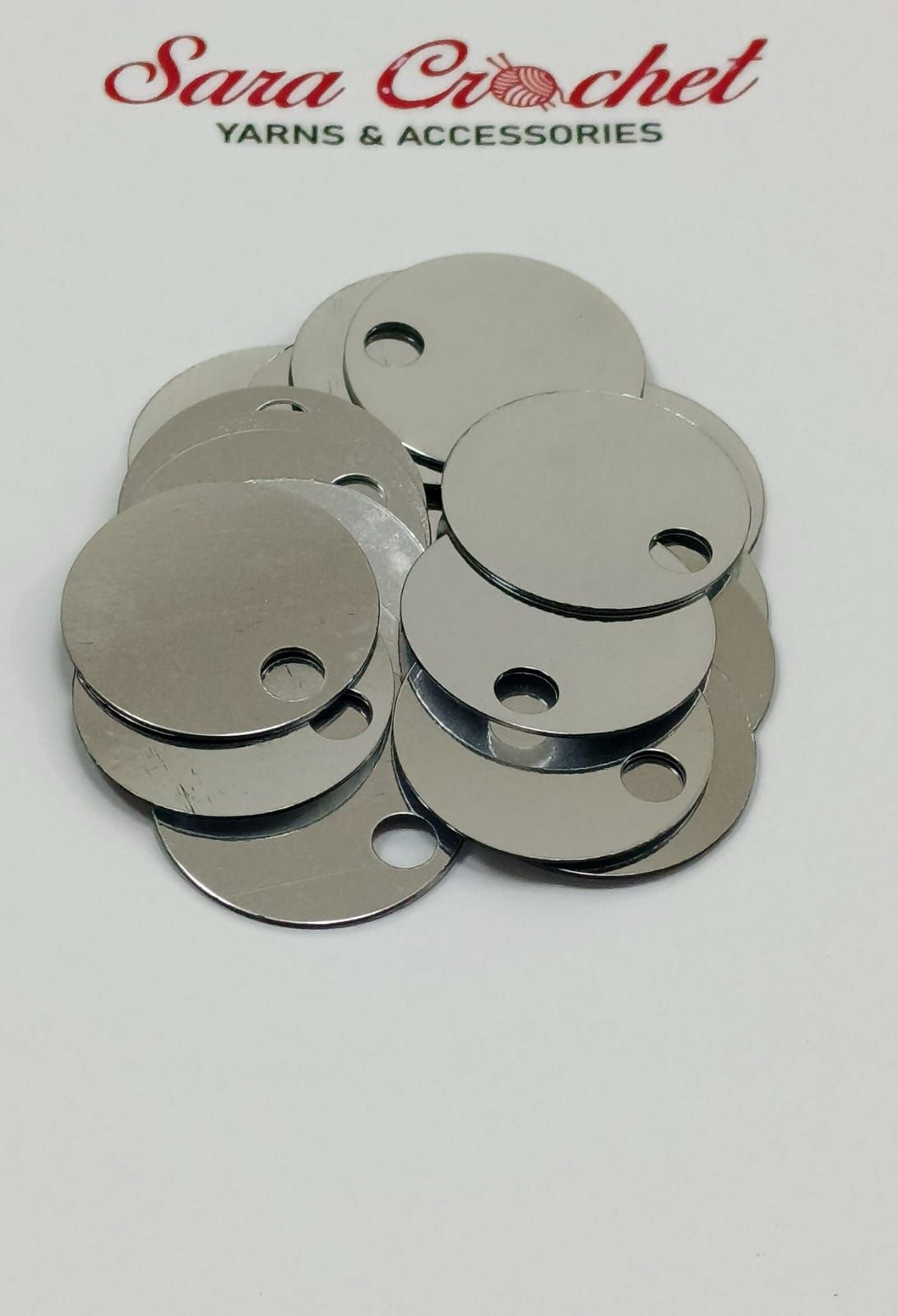 Round Flat Sequin 30mm - Silver