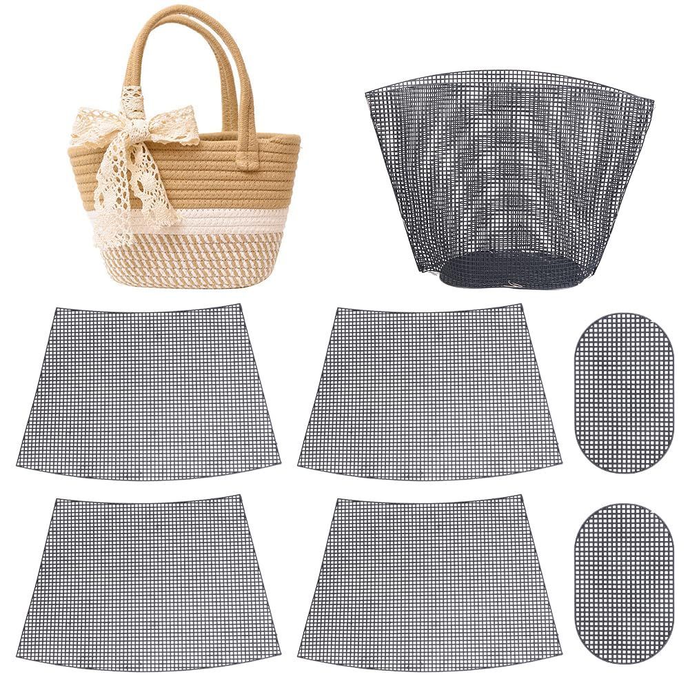 Black Plastic Canvas Bag Shape- black