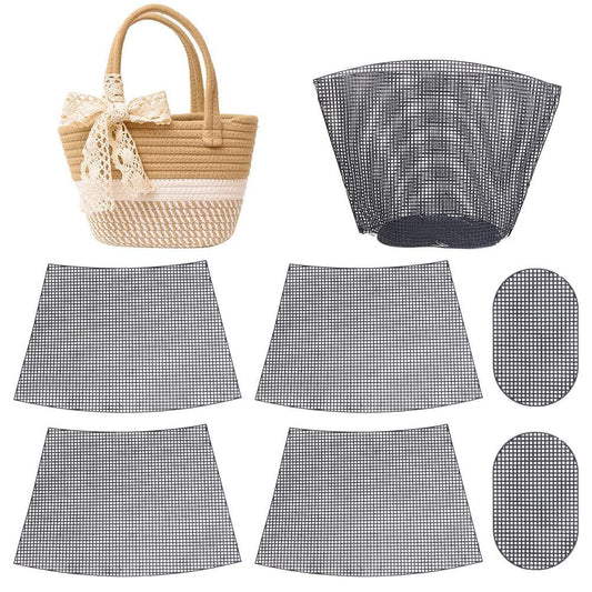 Black Plastic Canvas Bag Shape- black