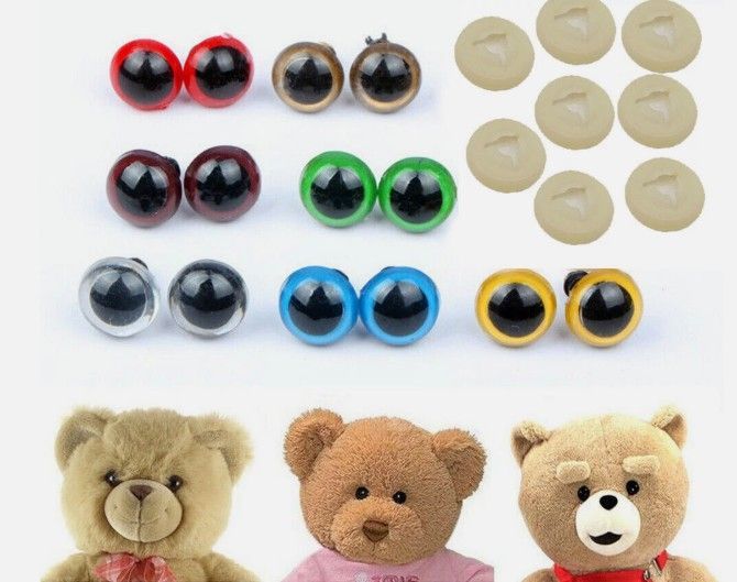 Pair Safety brown Eyes- 10mm