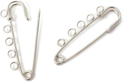 Gold Safety Pin w Loop - 8cm