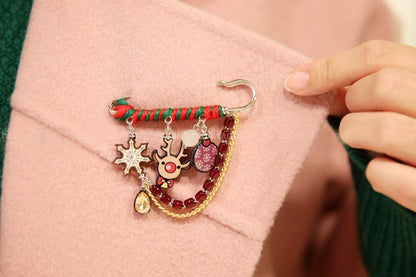 Gold Safety Pin w Loop - 8cm