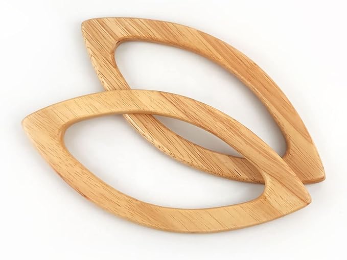 Eye Shape Wooden Handle- Light Wood