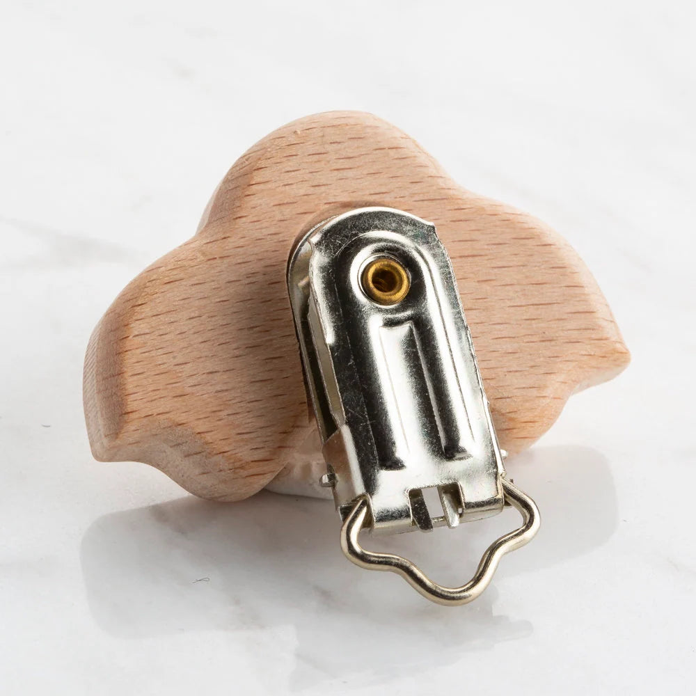 Car Shaped Wooden Pacifier Clip