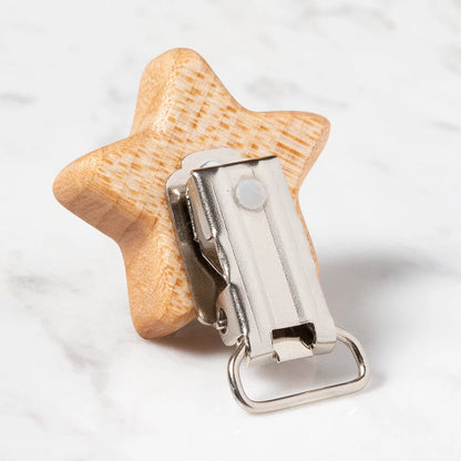 Star Shaped Wooden Pacifier Clip