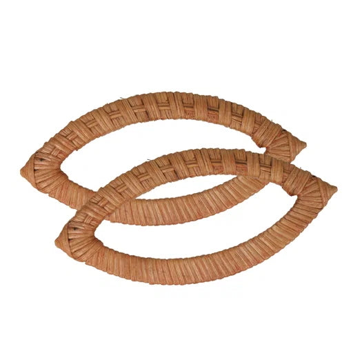 Eye Shape Bamboo Handle- Dark Wood