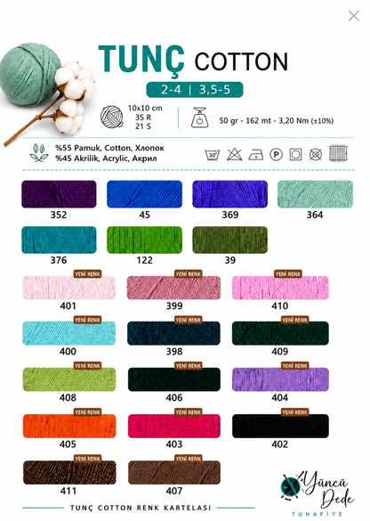 Tunc Cotton-406-Dark Green