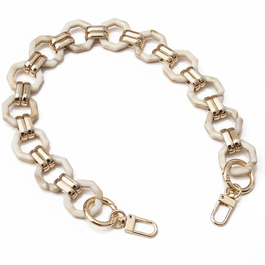 Acrylic Chain- Beige & Cream