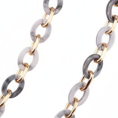 Acrylic Chain - White & Gray