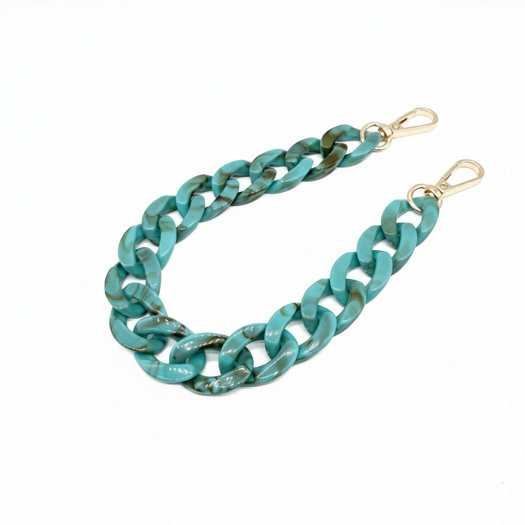 Acrylic Bag Chain- Turquoise - 60 cm - Sara Crochet