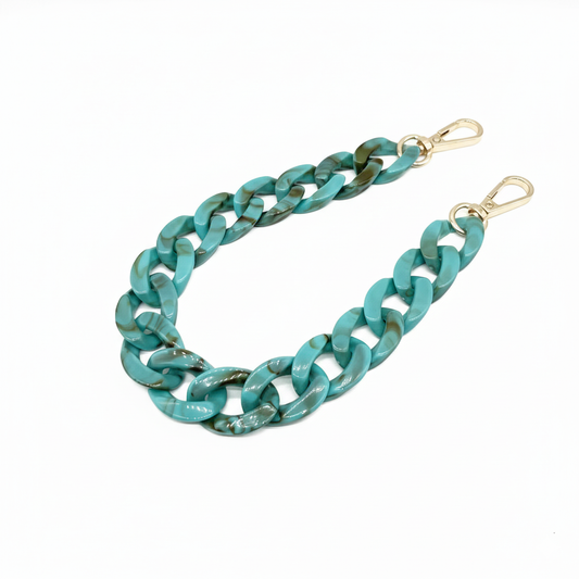 Acrylic Bag Chain- Turquoise - 60 cm - Sara Crochet
