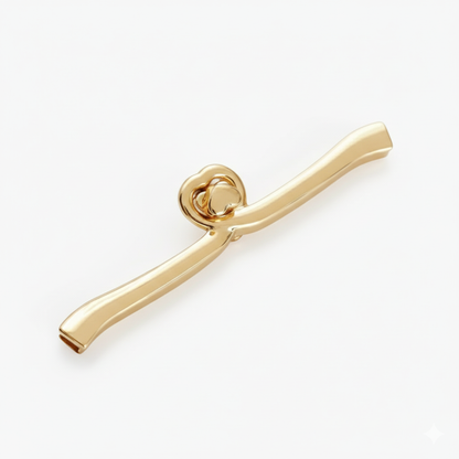 Turn lock Heart Shape Clasp Buckle- Gold