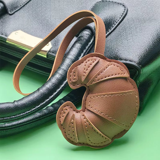 Croissant Bag Charm - Caramel