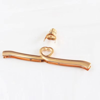 Turn lock Heart Shape Clasp Buckle- Gold