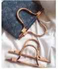 1 Pair Weave D-shaped Bamboo Handle