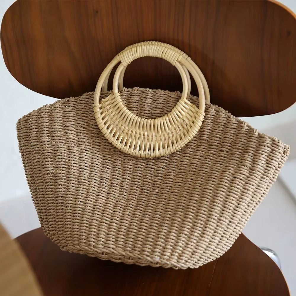 1 Pair Straw Bag Handles