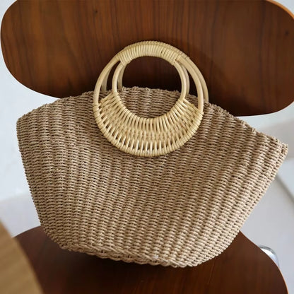 1 Pair Straw Bag Handles