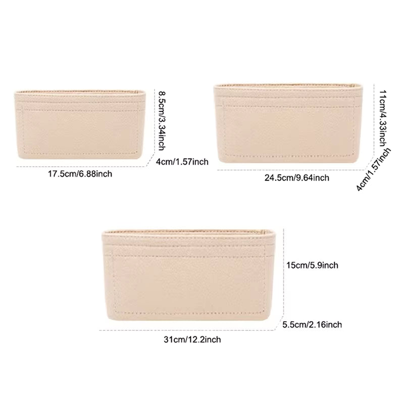 1PC Felt Insert Bag Organizer-Brown