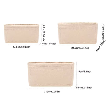 1PC Felt Insert Bag Organizer-Brown