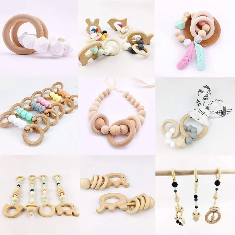 Wood Teether Ring for Macrame Craft- 4 cm - Sara Crochet