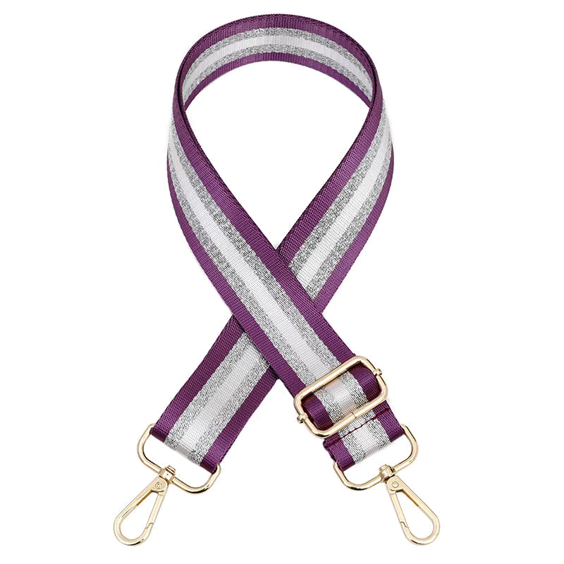 Adjustable Bag Strap Belts- Purple - Sara Crochet