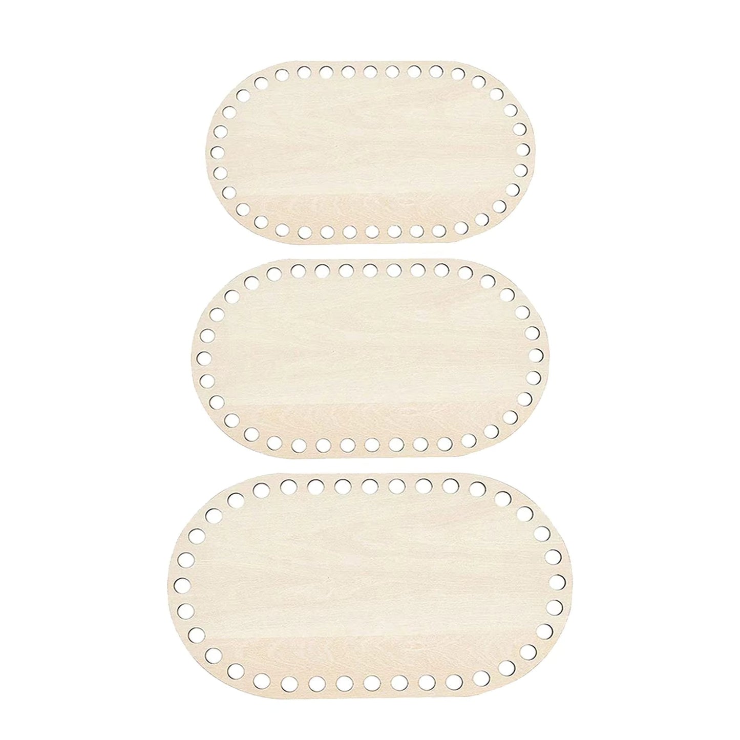 Wooden Oval Bag Base - Sara Crochet