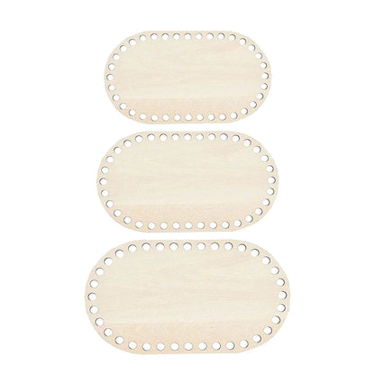 Wooden Oval Bag Base - Sara Crochet
