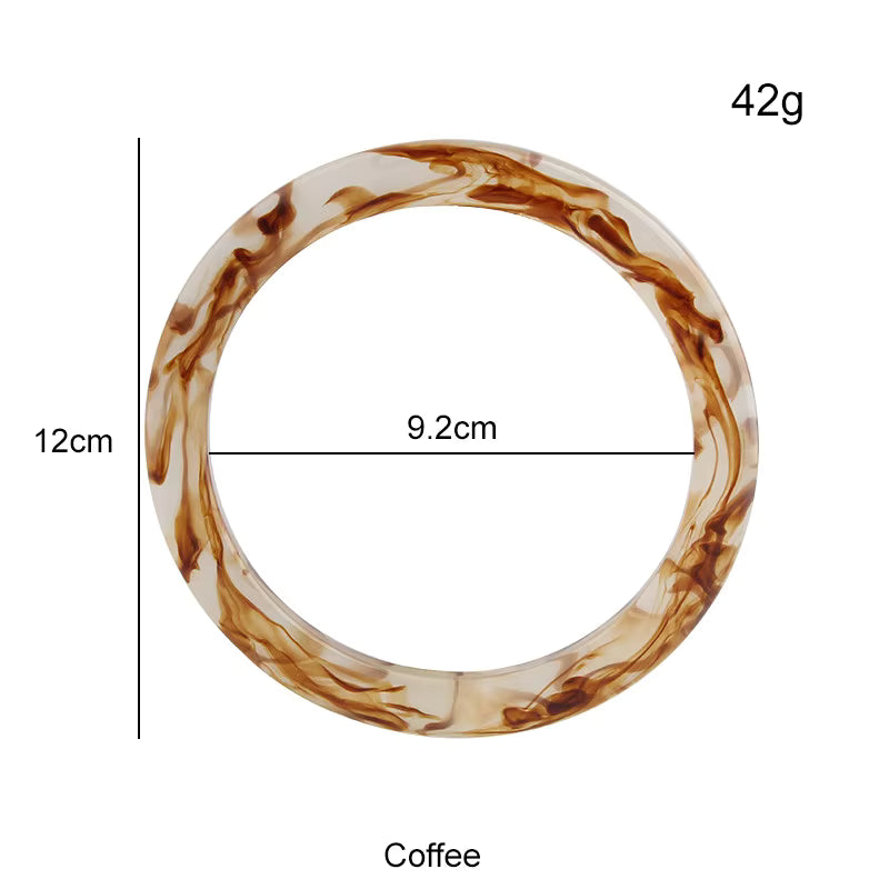 1 Pair Resin Circle Bags Handles- Pink