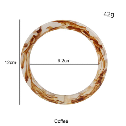 1 Pair Resin Circle Bags Handles- Pink