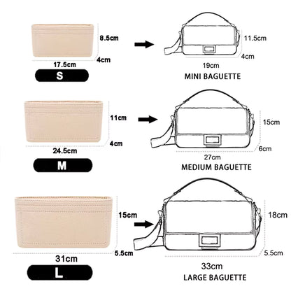 1PC Felt Insert Bag Organizer-Brown