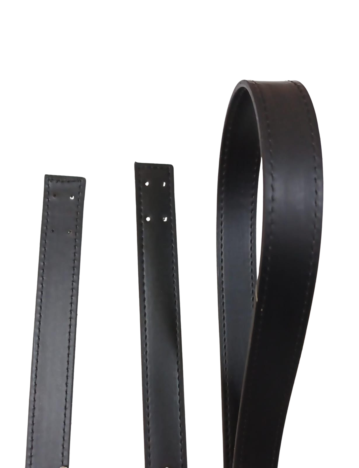 Two Leather Handles Black-74cm