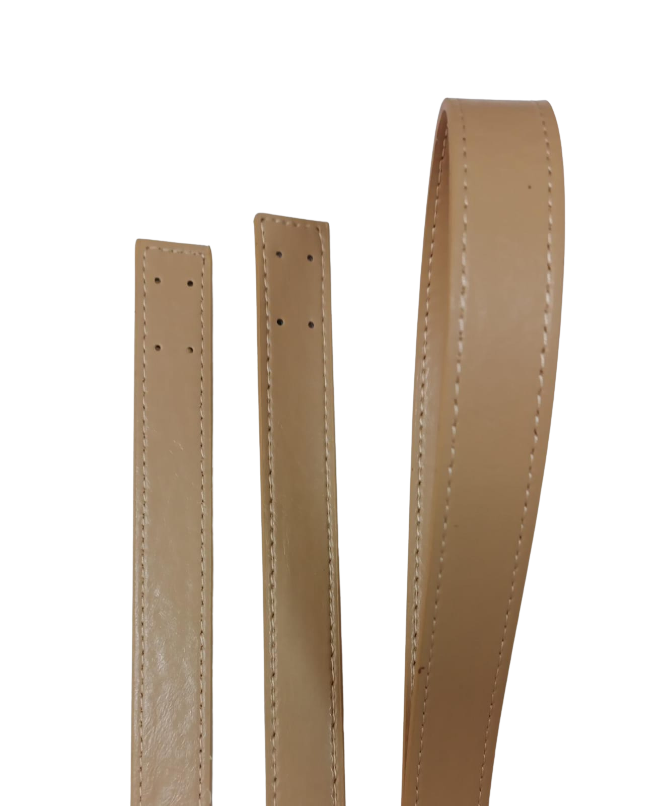Two Leather Handles Cafe au lait-74cm