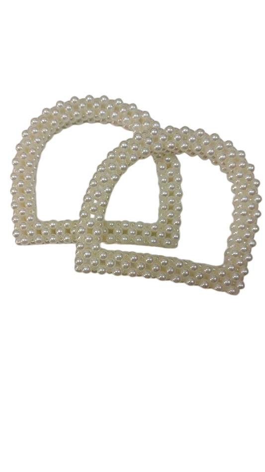 1 Pair D Shape Handle with Pearl-10cm