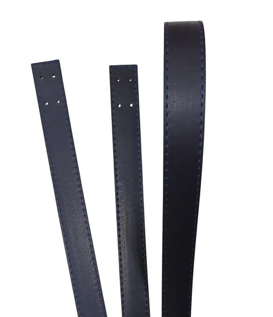 Two Leather Handles Dark Blue-74cm