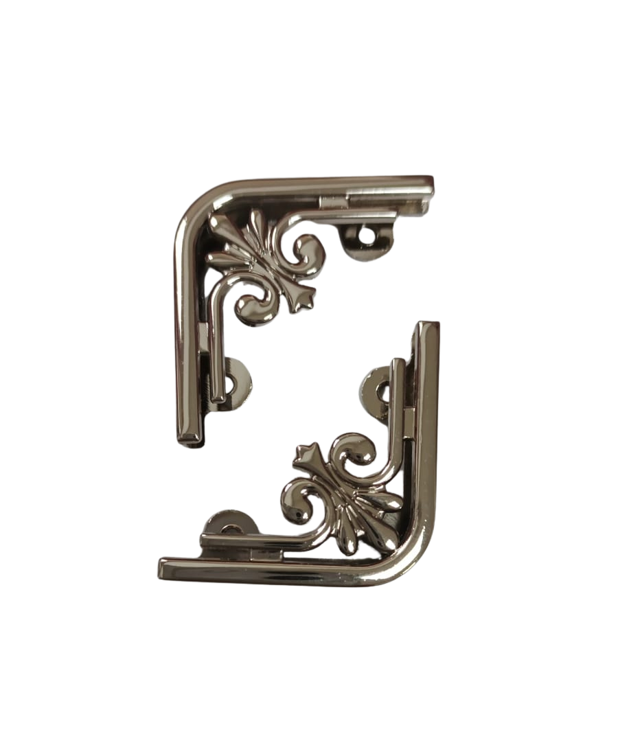 Bag corners Silver pair- 3.5 cm X 3.5 cm