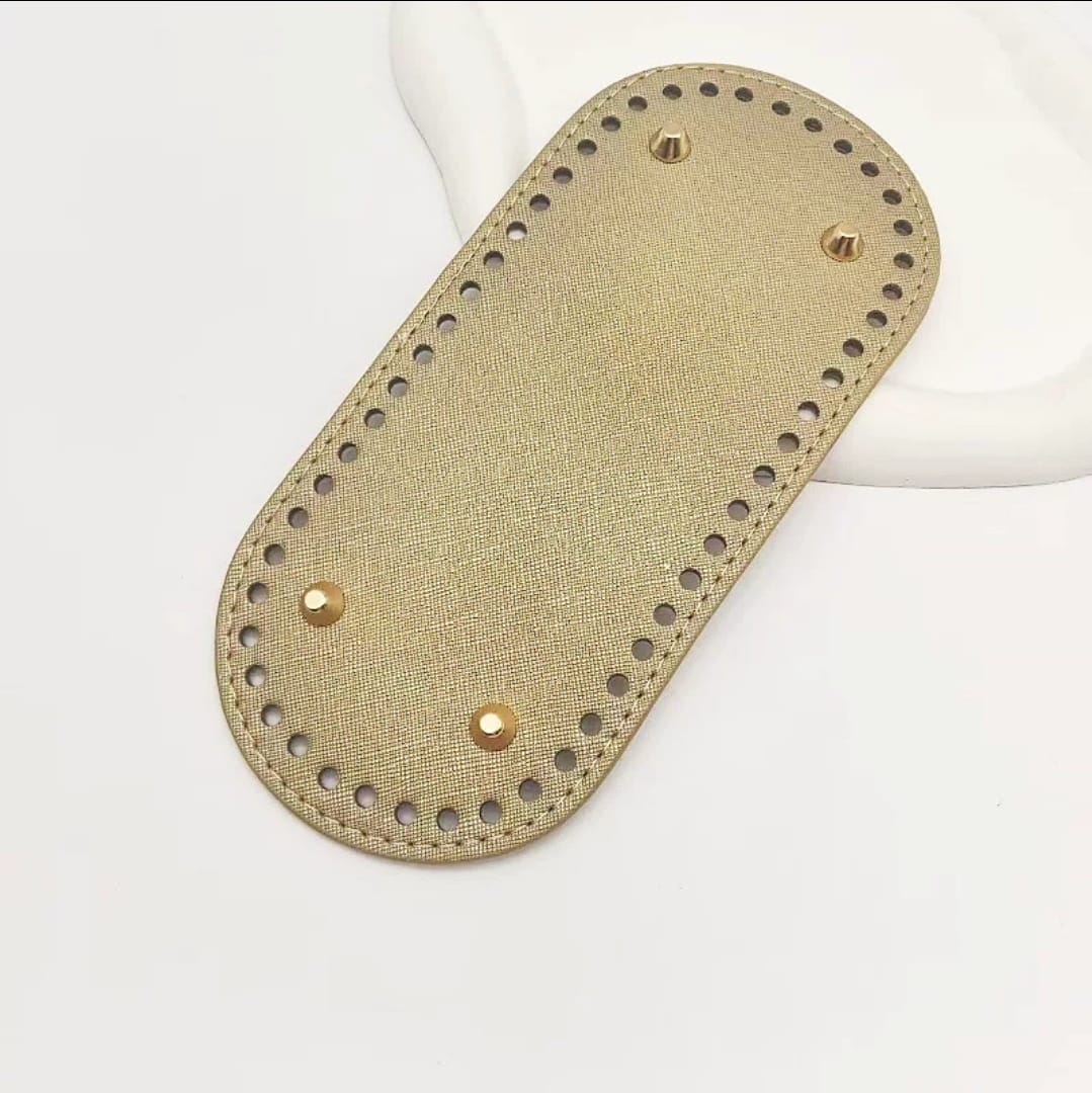 Leather Base 22 x 10 cm - Gold