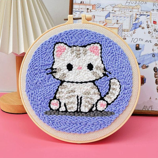 Cat Pattern Embroidery Set
